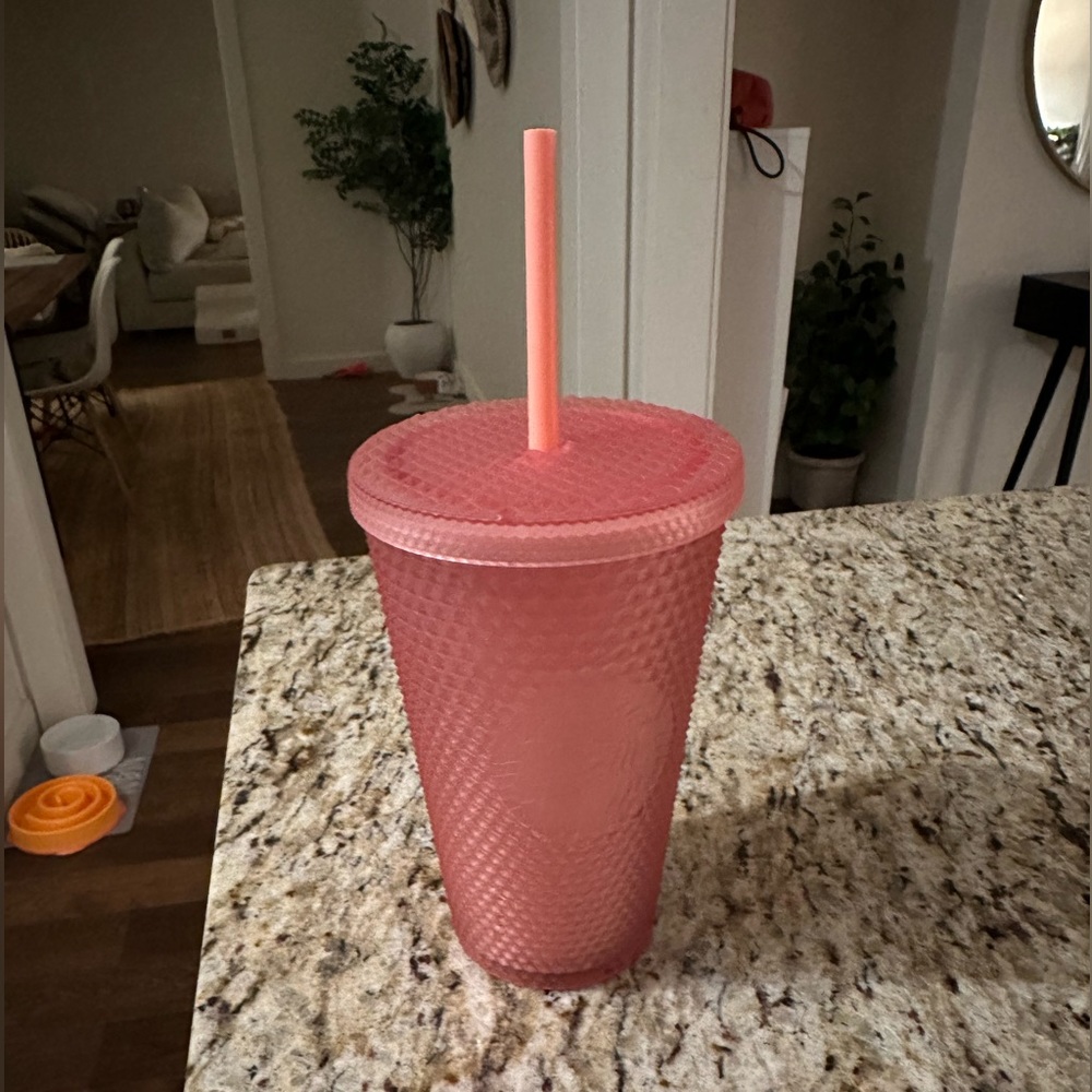 Grande pink studded Starbucks cup